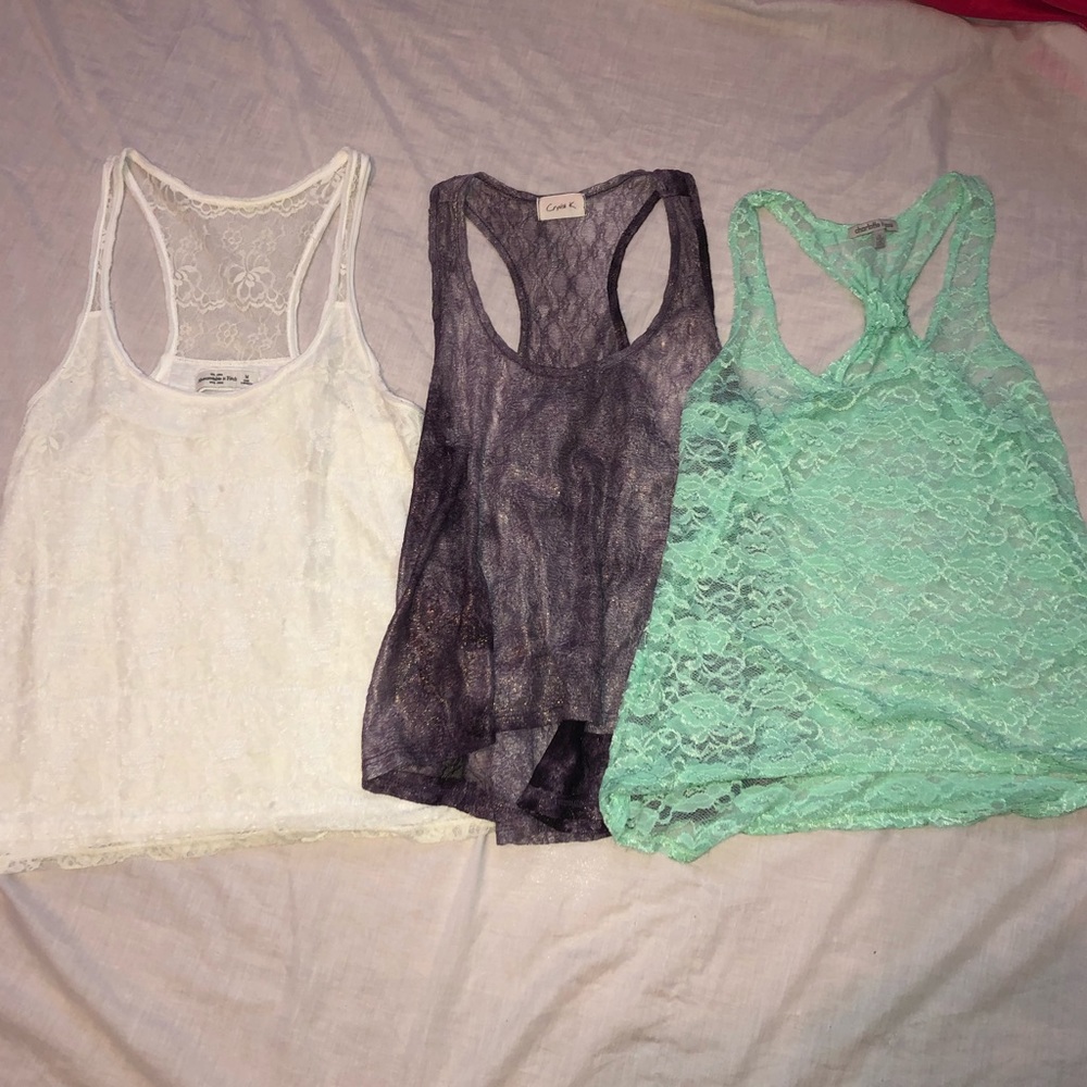 Lot of 3 Lace Tank Tops | S/M